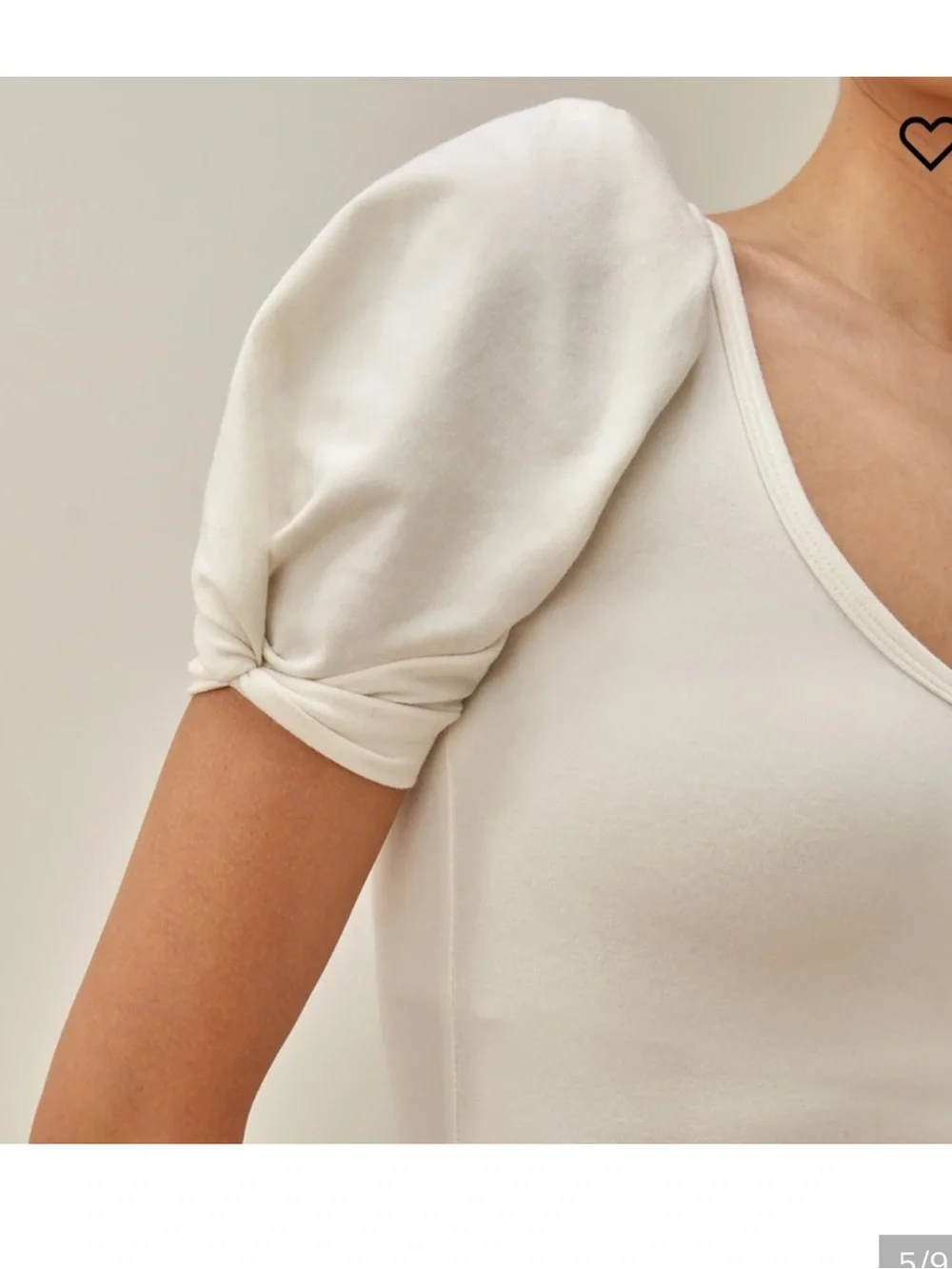 Reformation Frances T-Shirt Organic Cotton Puff Sleeve Top